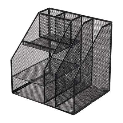 齐心 B2076 金属资料架(七格) 黑