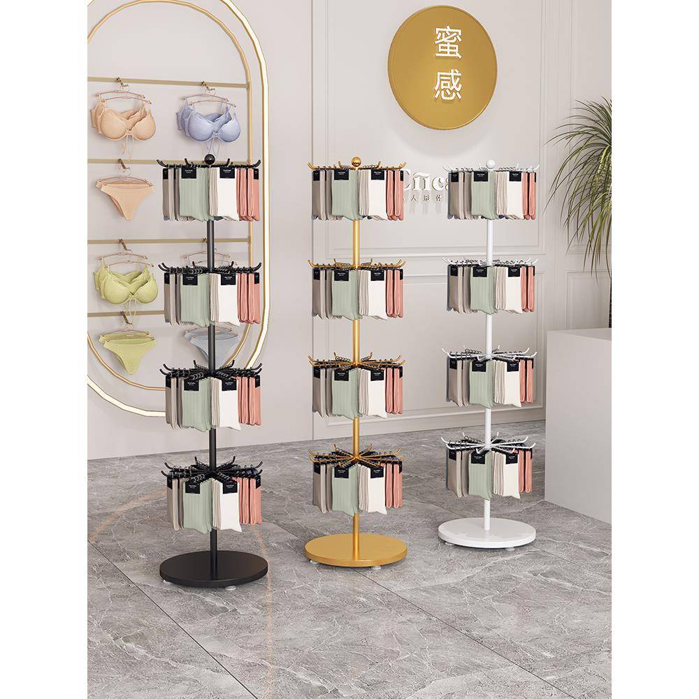 袜子展示架陈列架多层落地中岛旋转架挂袜货架小商品摆摊挂件货架