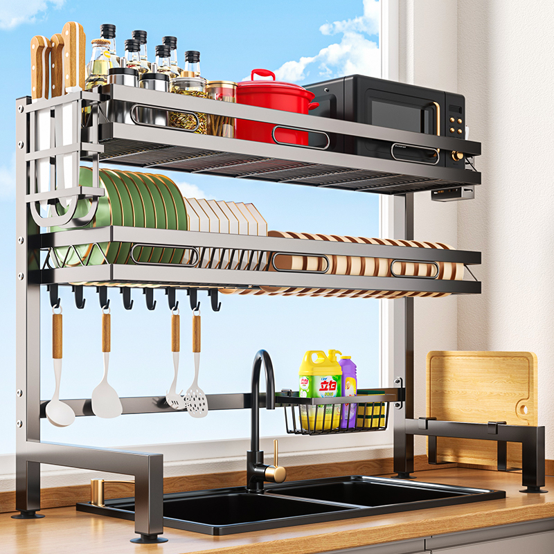 厨房水槽置物架多层碗碟收纳架