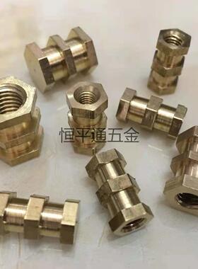 热容螺母 压注螺母 气管螺母 胶头螺母 气动接头外六角铜螺母钉制