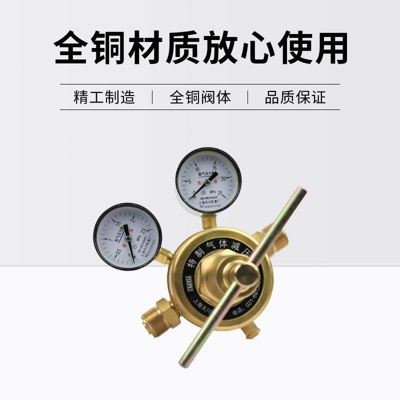 上海减压器 YYGICG-754 2.Q*5MPa 牌 氧气5减压器 调压2阀