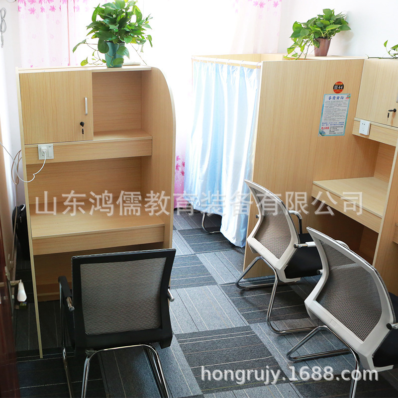 大学生自习室隔断桌椅辅导桌椅学习电脑办公桌封闭式考研学习书桌