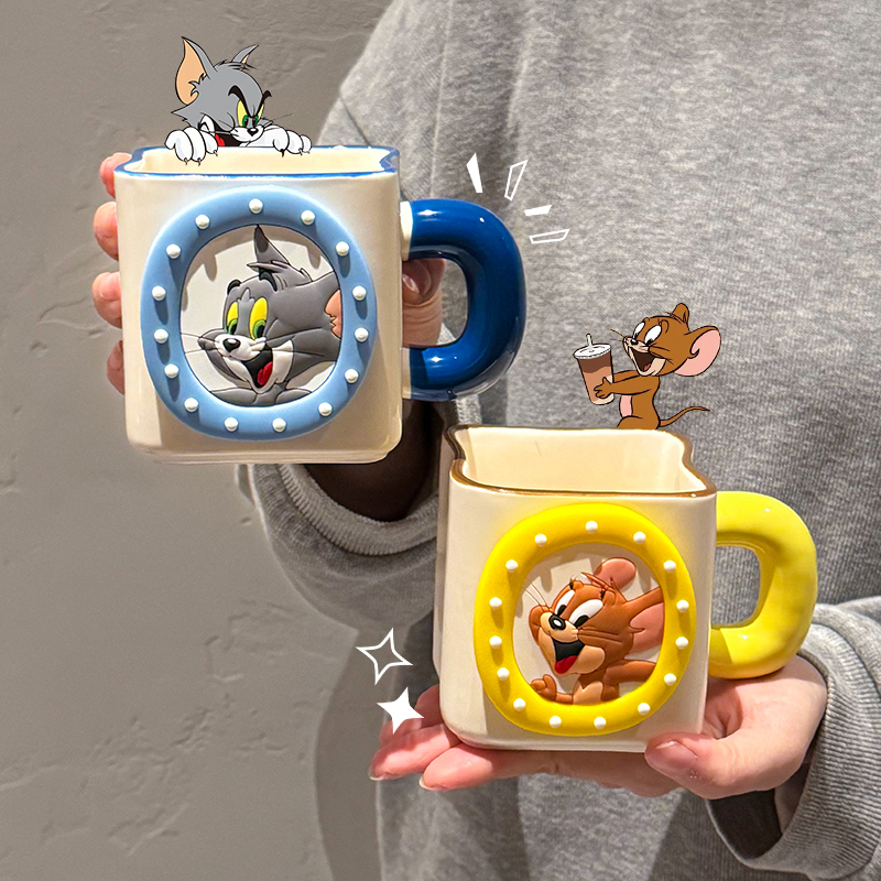 正版猫和老鼠马克杯陶瓷卡通杯子