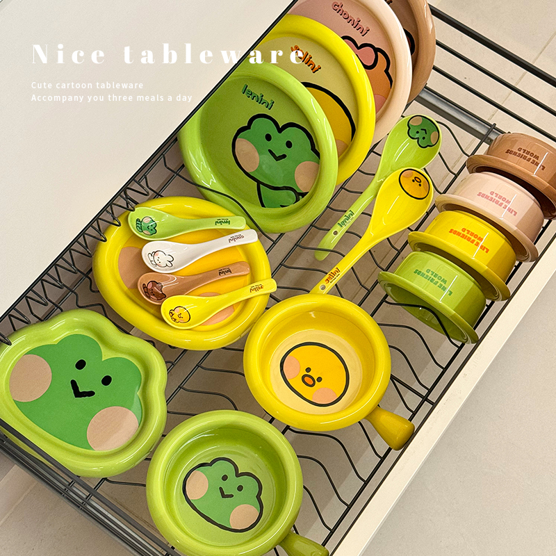 布朗熊联名碗碟餐具家用新款可爱