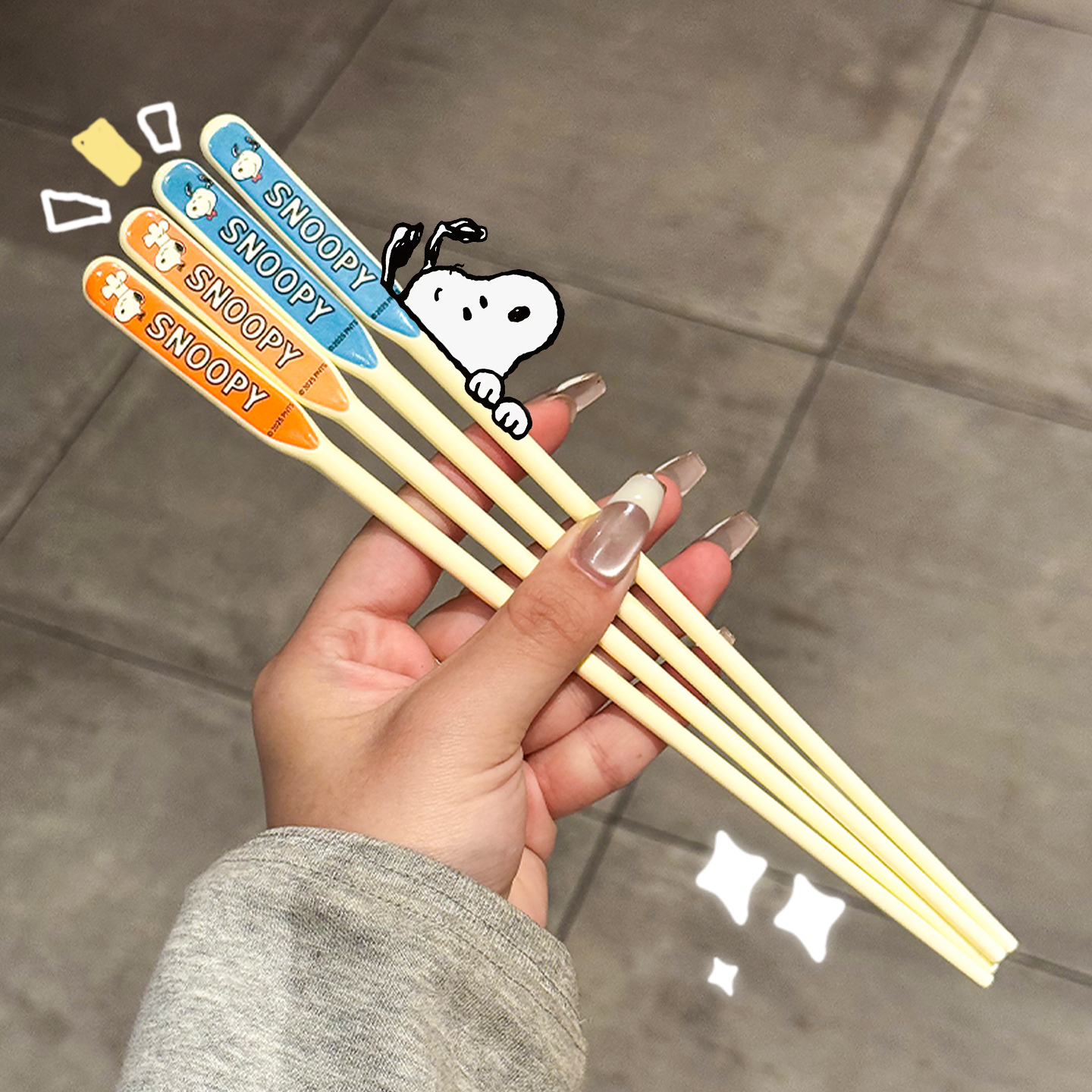 正版史努比联名陶瓷筷子高颜值