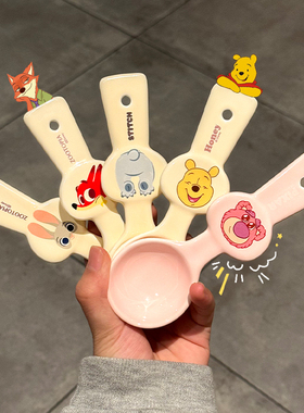 正版迪士尼陶瓷勺子可爱2025新款高颜值卡通调羹长柄喝汤勺