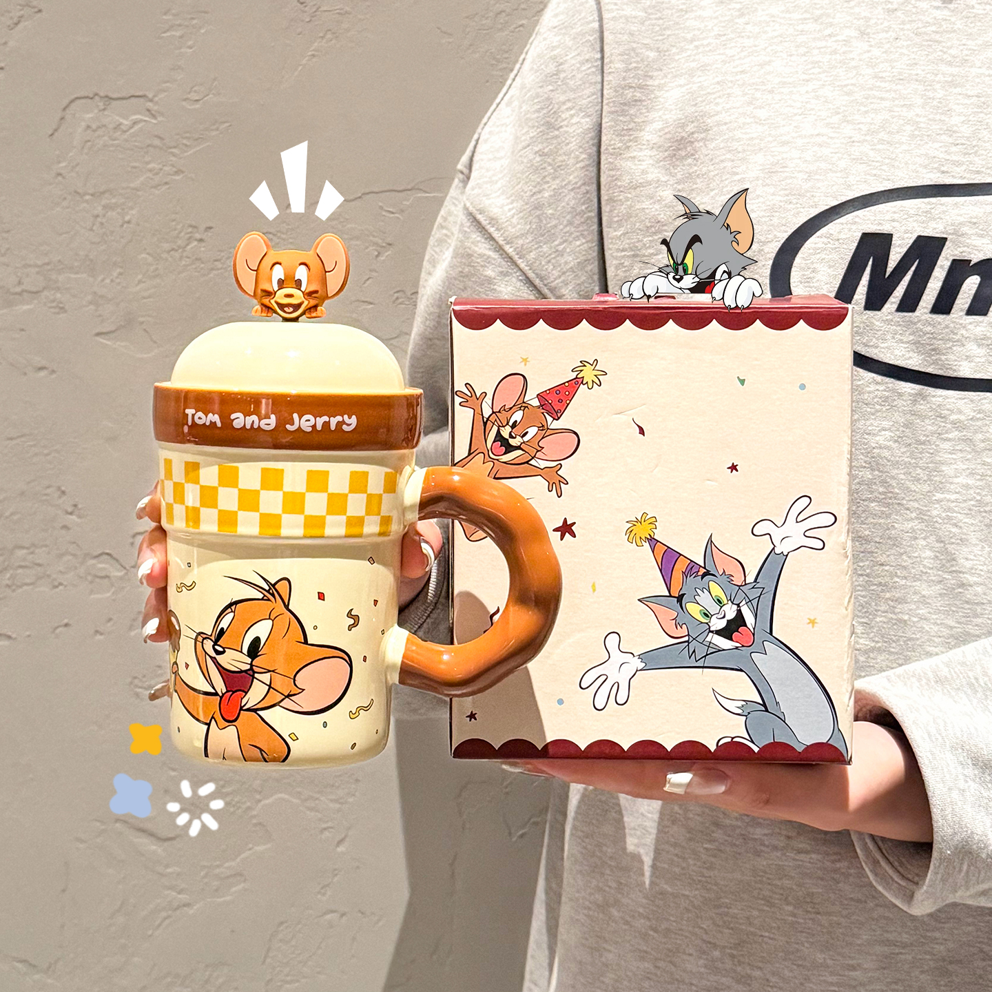 正版猫和老鼠马克杯陶瓷水杯家用