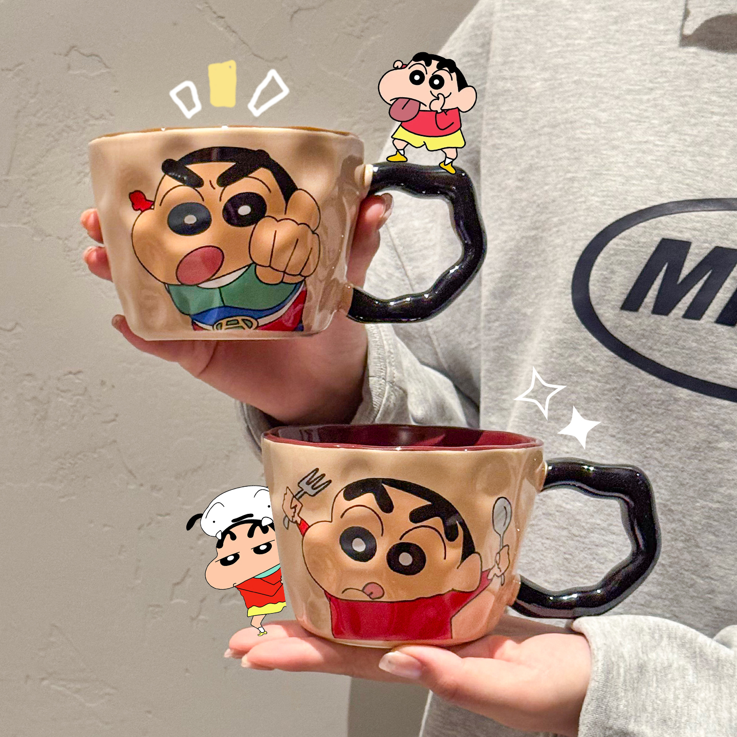 正版蜡笔小新陶瓷马克杯家用新款