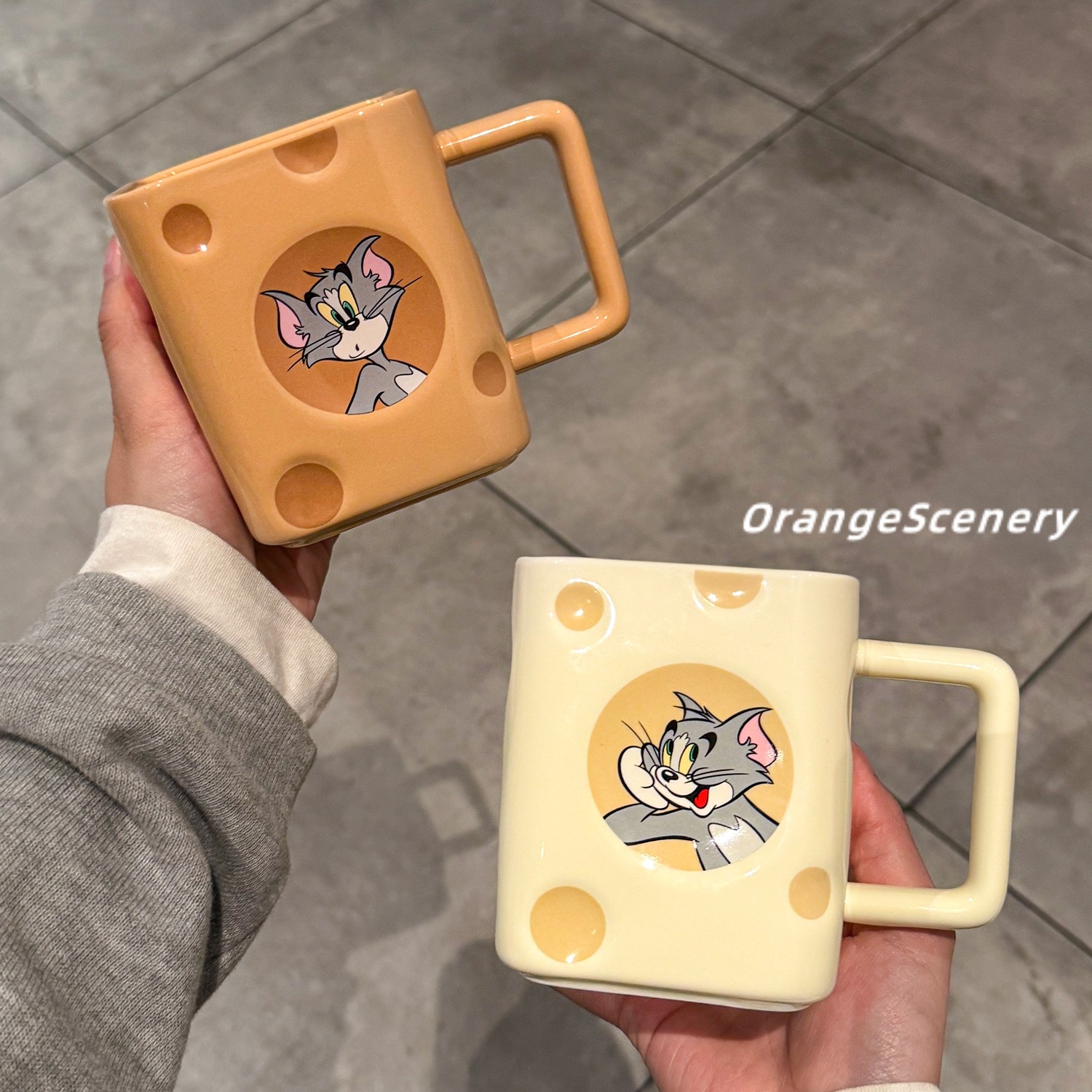 猫和老鼠可爱陶瓷杯大容量马克杯