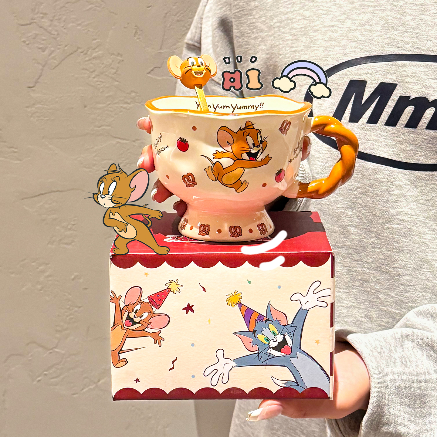 正版猫和老鼠杯子马克杯陶瓷儿童