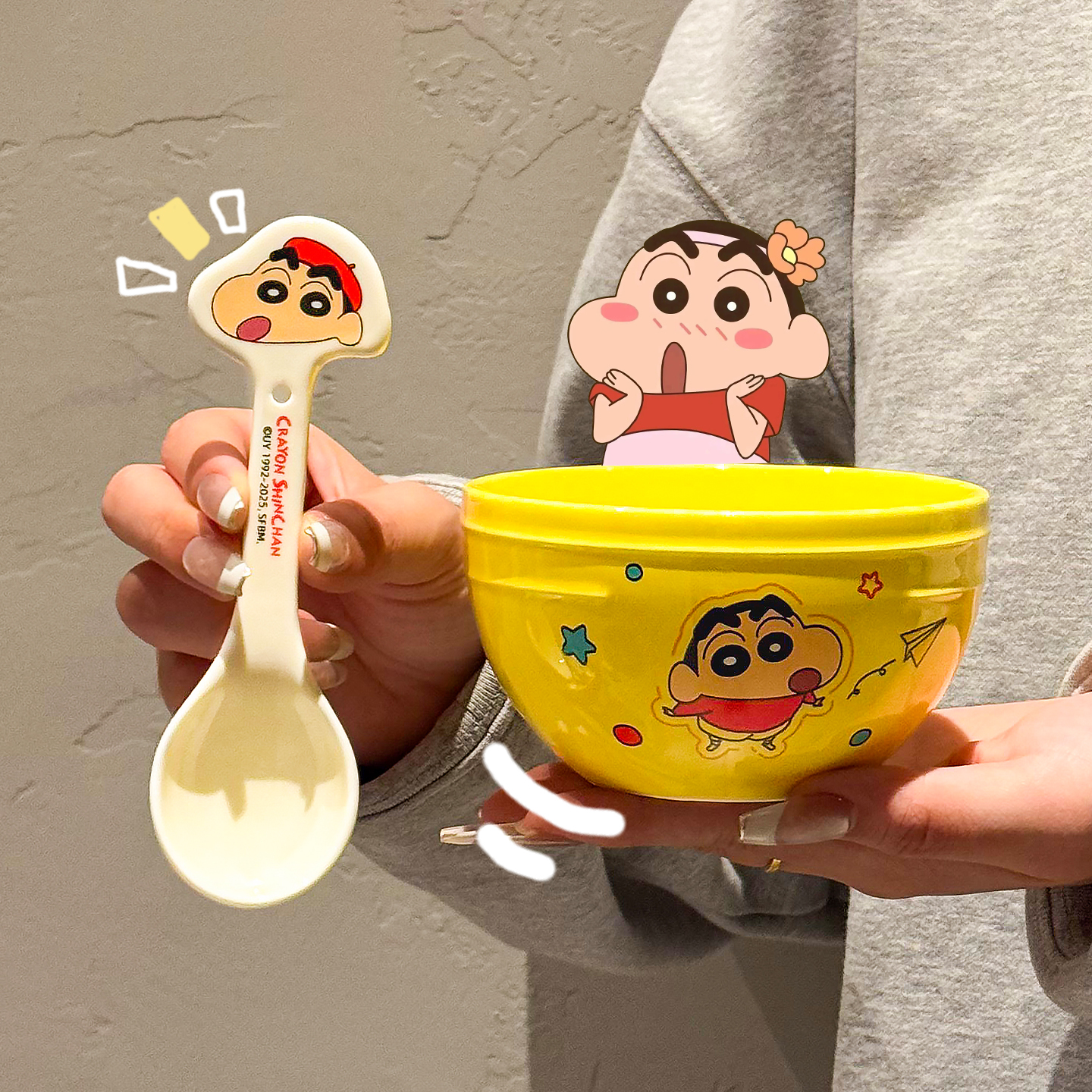 正版蜡笔小新饭碗卡通儿童米饭碗