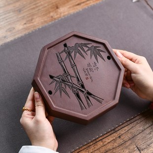宜兴原矿紫砂纯手工茶盘茶具精品家用六角干泡台茶壶储蓄水壶承
