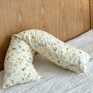 护颈助睡眠枕芯情侣枕一体长条抱枕 全棉A类无荧光双人长枕头长款