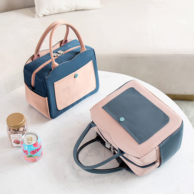 饭盒手提包保温袋铝箔加厚便当袋外出时尚带饭包手拎上班族午餐包