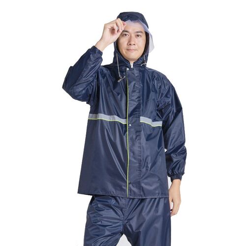 厂家双层双胶男女雨衣套装牛津布分体雨衣大帽檐摩托车雨衣