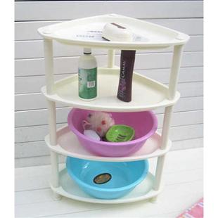 浴室塑料置物架大号浴室置物架三角形脸盆架收纳架浴室落地脸盆架