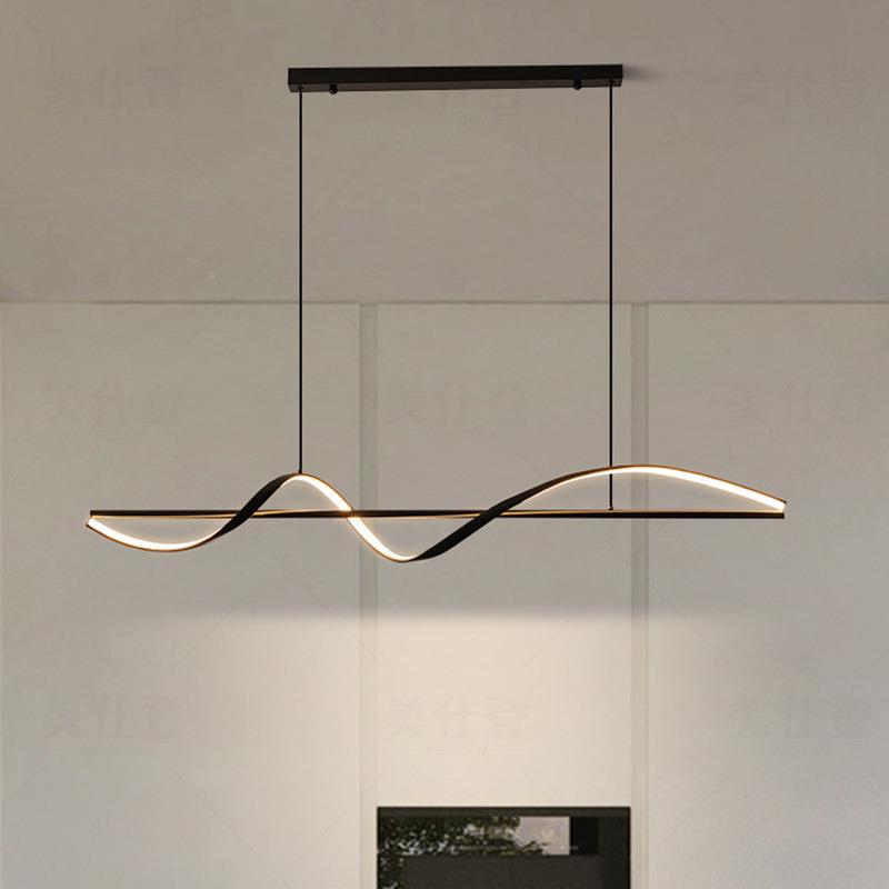 餐厅灯27620led现代简约北欧极简长条创厅餐桌吊吧饭台意灯具工厂
