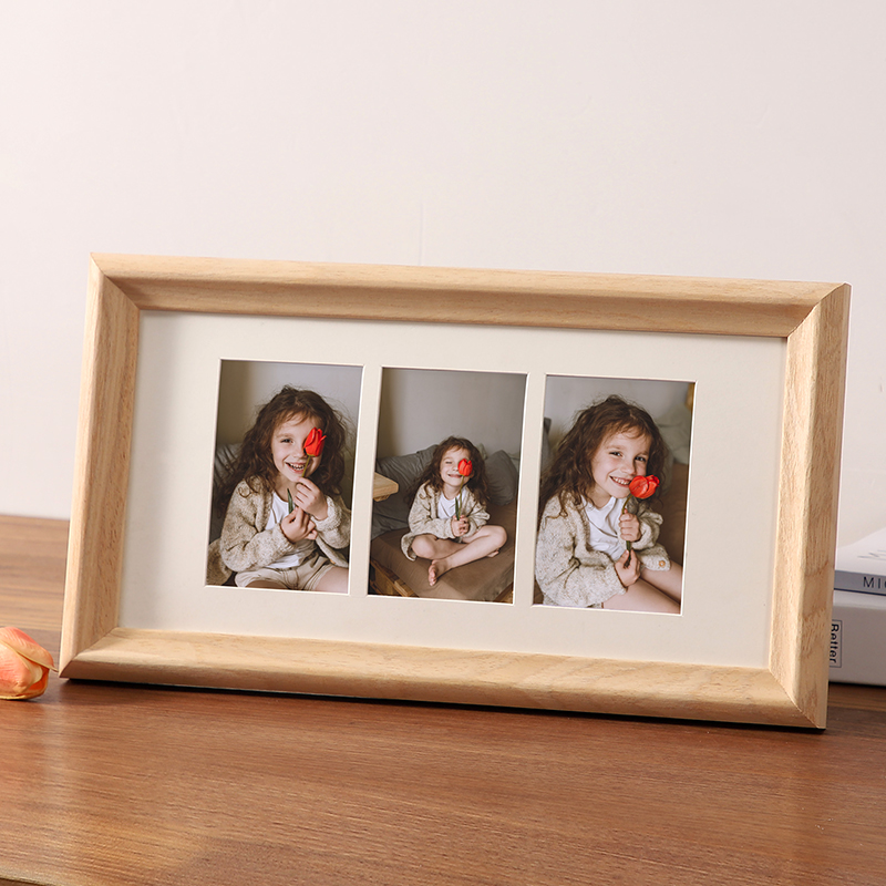 相框摆台创意宫格组合洗照片做成情侣三连相册diy定制婚纱照挂墙