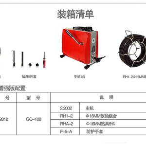 北京大力管道疏通机GQ-100型管道疏通机电动管道疏通器厂家正  品