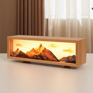 日照金山梅里雪山创意生日乔迁礼品新年礼物摆件送长辈桌面小夜灯