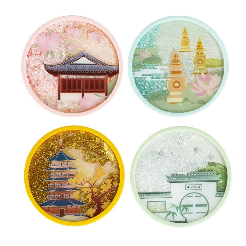 西泠印象西湖十景流沙杯垫隔热创意礼物杭州纪念品,节庆用品/礼品,文化创意杯垫/餐垫,淘宝优惠券,粉丝福利购,淘宝优惠卷
