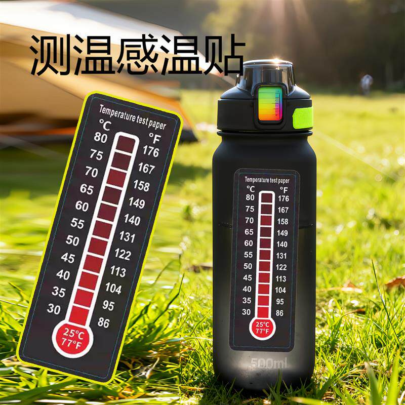 测温贴儿童水杯奶瓶测水温贴纸可逆温变感温贴 温度计不干胶贴纸