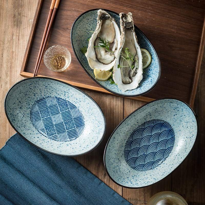 餐厅特色菜盘元宝盘 餐具碗盘陶瓷盘子海鲜盘虾盘炒菜盘商用