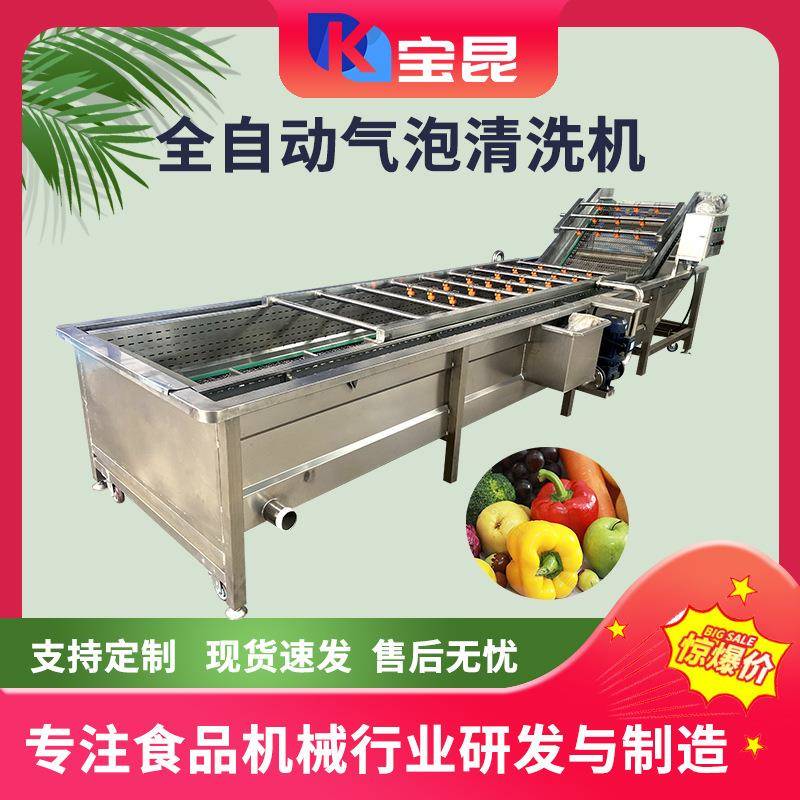 苹果大枣高压清洗机辣椒茄子清洗设备山楂蓝莓鼓泡喷淋气泡清洗机