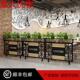 餐厅隔断花架铁艺护栏屏风酒吧过道装 饰围栏火锅饭店卡座矮隔断墙