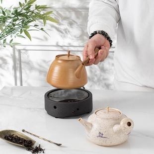 手工陶壶烧水壶电陶炉煮茶器陶土养生壶单壶明火碳炉侧把茶壶套装
