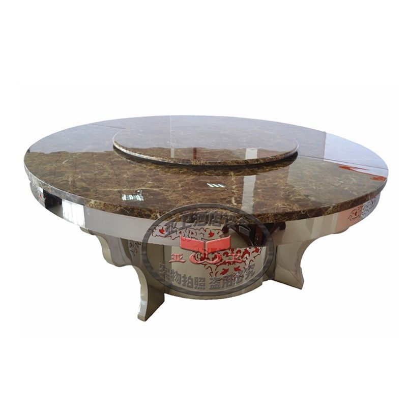 亚卫大理石不锈钢m电动火锅餐桌B10 不锈钢火锅桌 烧烤桌