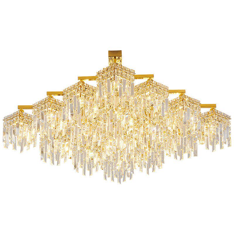 客厅水晶灯吸顶灯中山家装灯饰轻奢E风吊灯卧室高级感别墅大厅吊