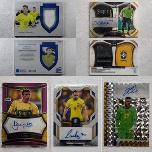 PANINI TOPPS 巴西 埃德森 卢西奥 塞萨尔 等 签名球衣球星卡礼物