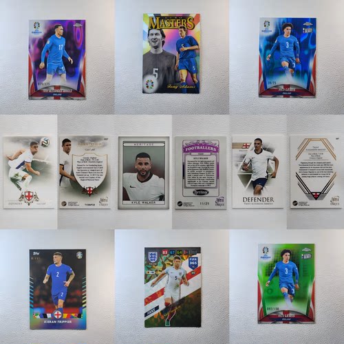 TOPPS PANINI 英格兰 阿诺德 鲁尼 亨德森带编限量球星卡周边礼物