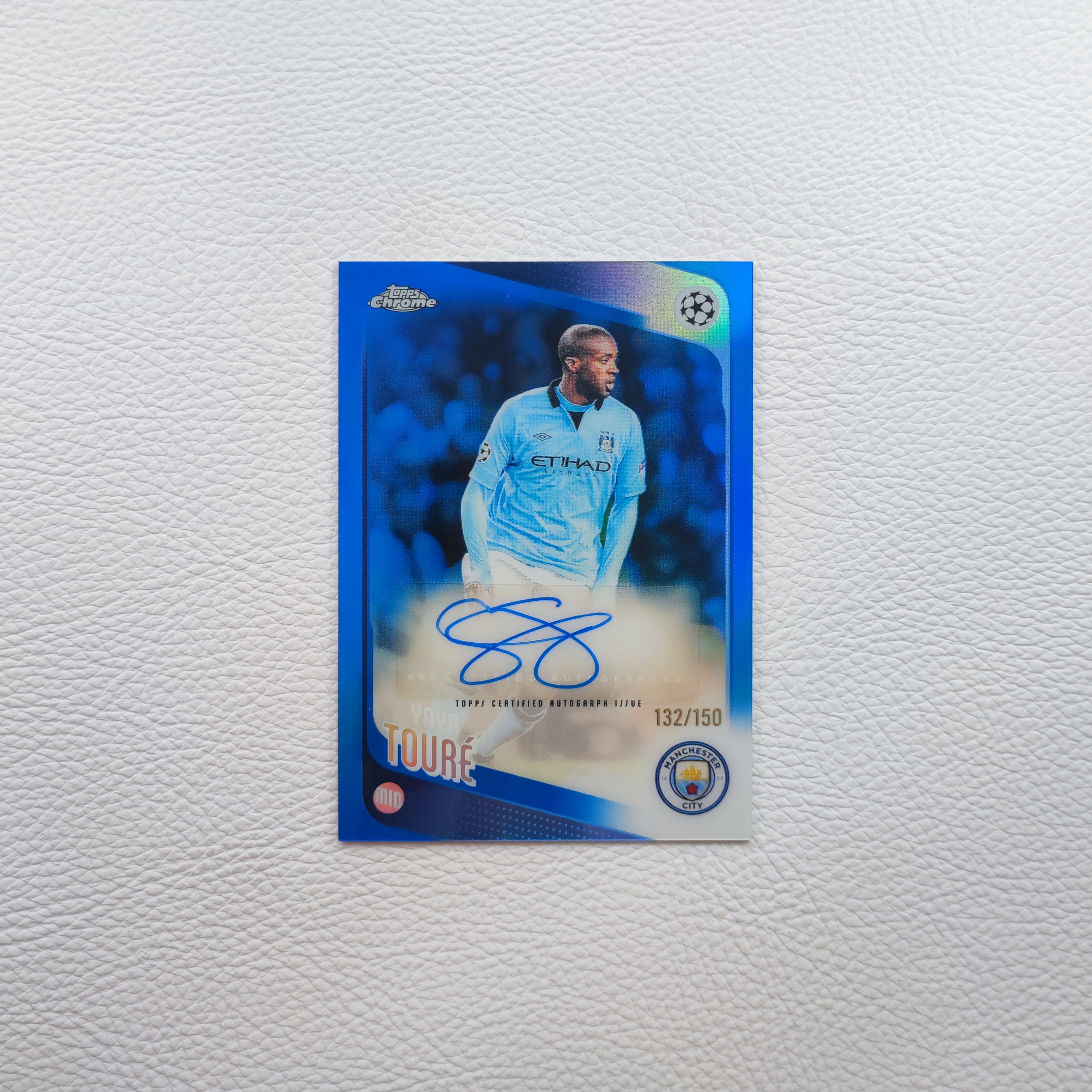 Topps Chrome 曼城 亚亚图雷 亲签 签名 签字 球星卡 周边 礼物图片