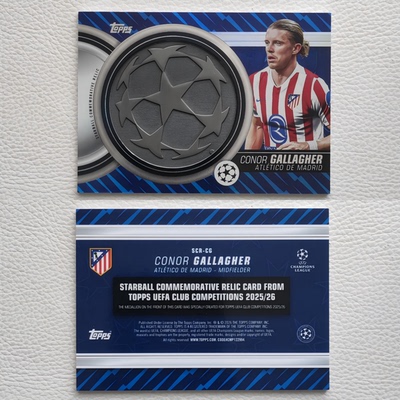 Topps 2026 UCC 马德里竞技 加拉格尔 铁块 欧冠球 折射 球星卡
