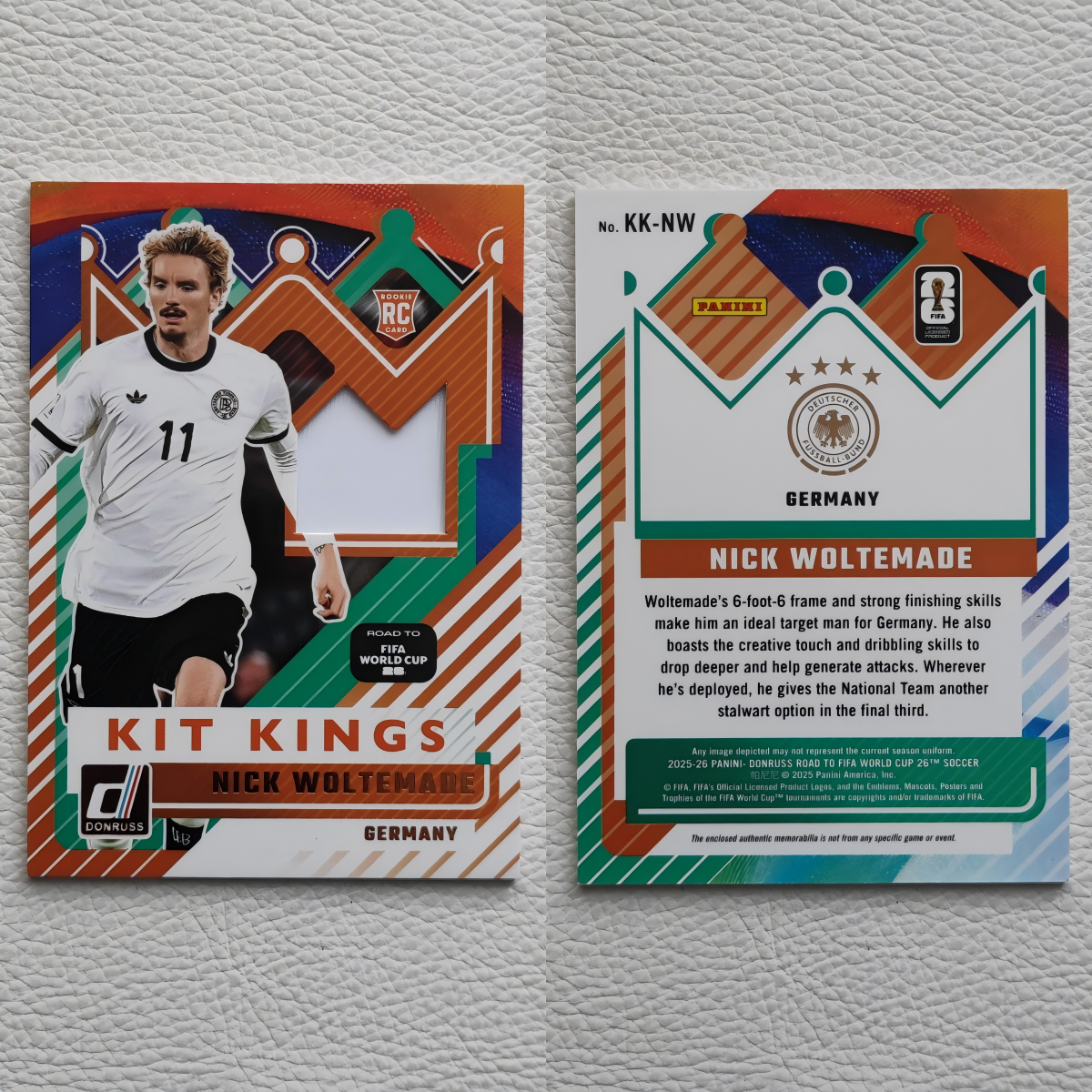 Panini Donruss 美加墨世界杯 德国 沃尔特马德 新秀 球衣 球星卡