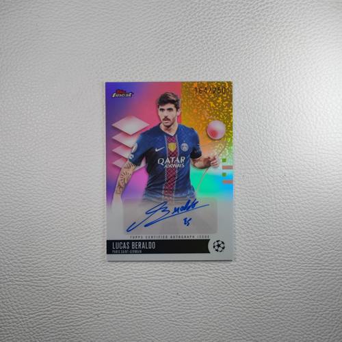 Topps Finest 巴黎圣日耳曼 贝拉尔多 亲签 签名 签字 球星卡礼物