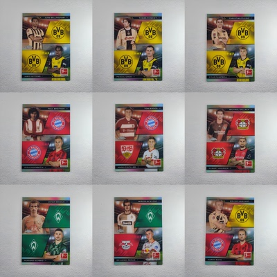Topps 德甲Chrome 拜仁 多特 双人 哈兰德 克罗斯等 双人特卡折射