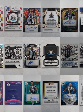 PANINI TOPPS 纽卡斯尔联 吉马良斯 巴特 阿兰希勒 签名 球星卡