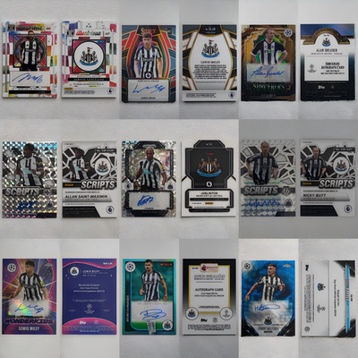 PANINI TOPPS 纽卡斯尔联 吉马良斯 阿兰希勒 波普 签名 球星卡