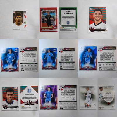 Topps PANINI 英格兰 贝林厄姆 帕尔默等 带编限量球星卡周边礼物