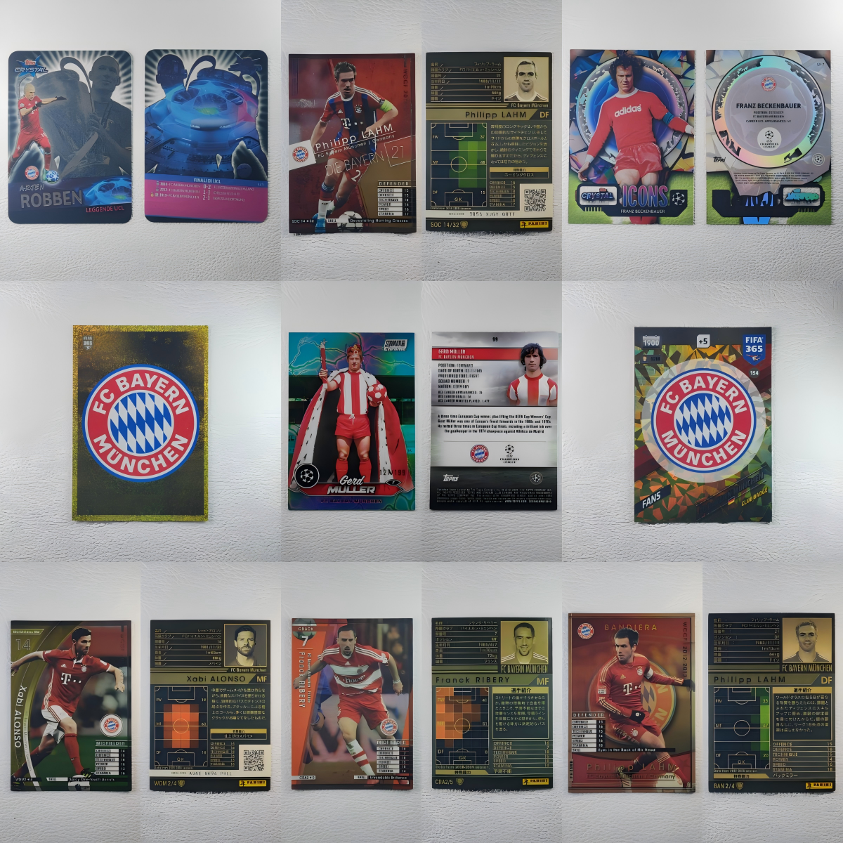 PANINI Topps 拜仁 队徽 里贝里 罗本 卡恩 等人球星卡周边礼物