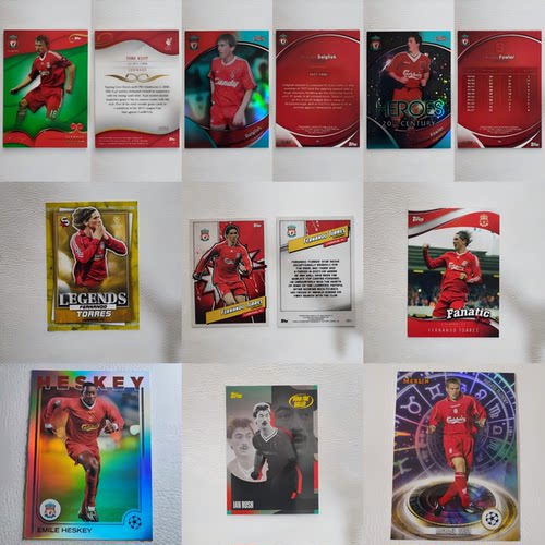 Topps panini 利物浦 基冈 欧文 巴恩斯 赫斯基 球星卡周边礼物