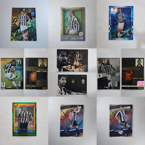 Topps PANINI 尤文图斯 维亚利 赫迪拉 马尔基西奥 比达尔 球星卡