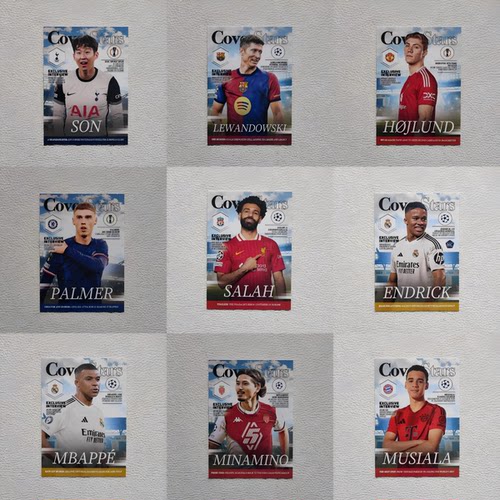Topps 2025 UCC 萨拉赫 姆巴佩 穆夏拉 恩德里克 海报特卡 球星卡