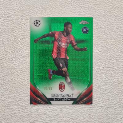 Topps Chrome AC米兰 特拉奥雷 新秀RC 折射 球星卡