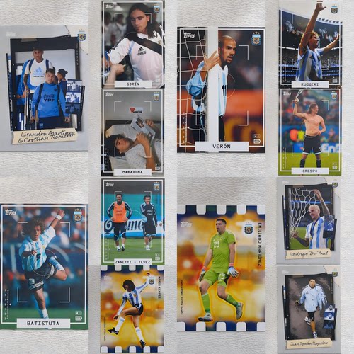 Topps 聚焦 阿根廷 马拉多纳 巴蒂斯图塔 帕兹 克雷斯波 球星卡