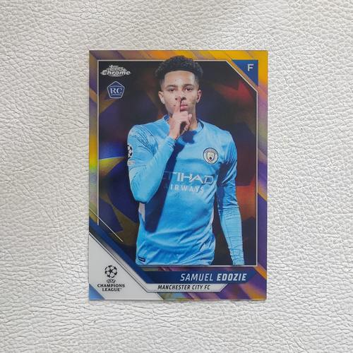 Topps Chrome 曼城 埃多齐 新秀RC 紫金 折射 球星卡
