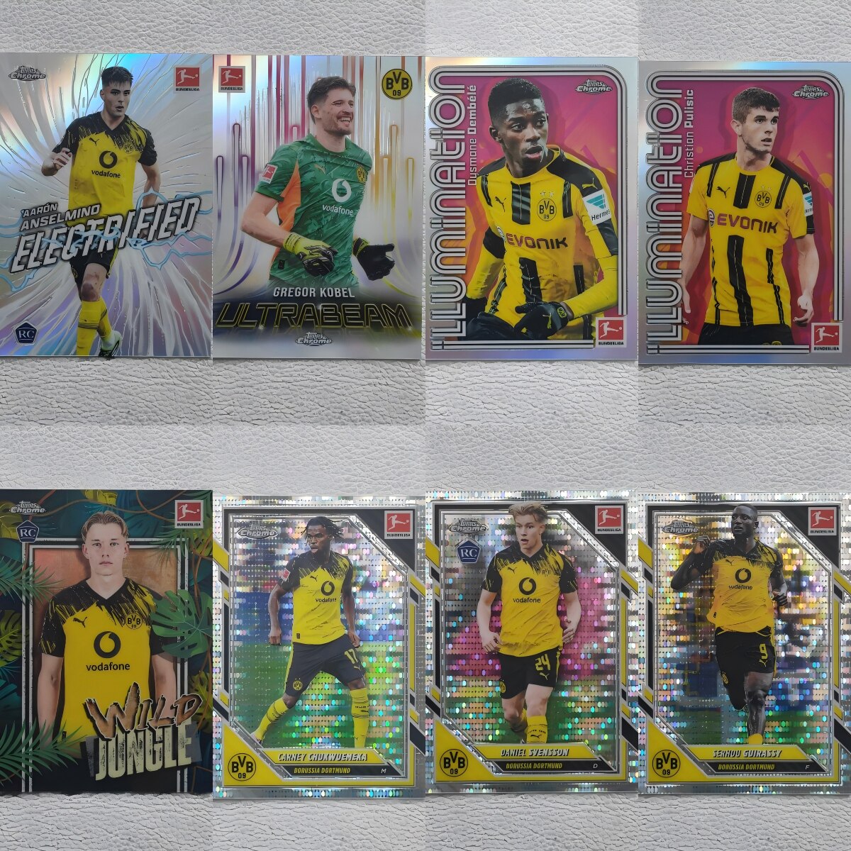 Topps 德甲Chrome 多特蒙德 科贝尔 普利希奇 斯文松 球星卡